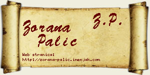 Zorana Palić vizit kartica